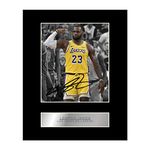 Lebron James Signed Mounted Photo Display Los Angeles Lakers #1 NBA Autographed Gift Picture Print