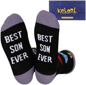 Kelool Fathers Day Socks Gifts for Son,Adult Son Gifts from Mom,Birthday Fathers Day Gift for Sons Kids Teen Boys,Funny Socks for Men