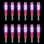 12Pcs Led Lighted Nocks Archery Lighted Nocks Arrow Illuminated Arrow Tail LED Tail Archery Arrows 6.2mm Arrow Nock Tail(Red)