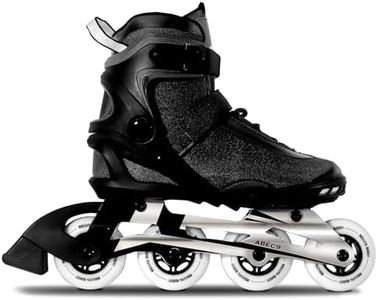 RollingBunny Inline Skates PRO for Adult Women - ABEC-9 Bearing with Breathable Lining for Male Female, Optional Brake, Size W 6-9, Black