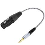 JOLGOO XLR Female to 3.5mm Male Stereo Jack Audio Adapter Cable, 3-pin XLR Female to 1/8 inch TRS Mini Jack Adapter Cable, 1 Feet, Balanced Audio Converter Adapter Cable