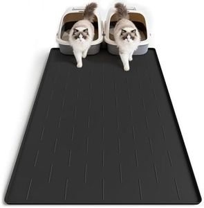 Pieviev Extra Large Silicone Litter Box Mat, Easy to Clean, 40'' x 28''