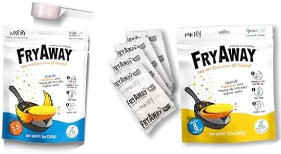 FryAway Cooking Oil Solidifier, Vegetable/Canola Oil Hardener for Easy Disposal, Natural Oils Solidifies, Grease Solidifying Powder, Super Fry, 24 Cups+ Pan Fry, Up to 8 Cups