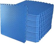 BalanceFrom Puzzle Exercise Mat with EVA Foam Interlocking Tiles (Blue) - Pack of 24