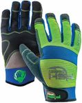 Fish Monkey Mens Fish Monkey Utility Glove Neon Green Royal Blue Large FM19-NGRROY-L, Neon Green/Royal Blue, Large