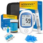 ACCUGENCE Blood Sugar Monitor Diabetes Testing Kit Blood Glucose With 50 Blood Glucose test strip, 50 Lancets, 3in1 Blood Glucose Uric Acid Blood Ketone Multi-function Glucometer