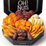 Dried Fruit Gift Basket 7 Variety Gift Tin Box - Gourmet Arrangement Platter - Healthy Food Snack Box for Birthday, Anniversary, Corporate - Gift for Women & Men (Dried Fruits) by Oh Nuts