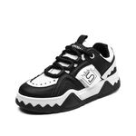 COMMANDER RULING FEETS Sneaker Shoes for Men - Black & White (1210_Black_White) | Size 10 - UK/Indian | Classy Shoes for Him