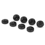 PrecisionGeek - Aluminium BLACK Speaker Spike Pads Knurled Finish 20mm dia - Set of 8 pieces