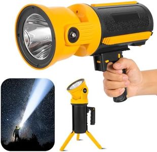 LETOUR Torch LED Super Bright Multifunction Flashlight 7 Modes Rechargeable Work Lights Camping Standard Torches Large Light Powerful USB Power Bank for Outage,Outdoor