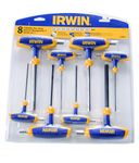 IRWIN IRWT10771-TBK Irwin T10771 T Handle Hex Key Set (8 Pieces)