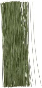 300 Pieces Green 18 Gauge Floral Wire Stems for DIY Crafts, Artificial Flower Arrangements (16 in)