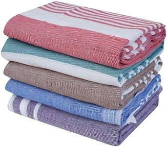 COMFORT WEAVE Cotton Plain Bath Towels 250 GSM Multicolor (Set of 5, 31 X 62 Inch)
