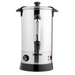 Geepas 10L Electric Catering Urn, 1650W Instant Hot Water Boiler Dispenser - Tea Urn Kettle Home Brewing Commercial Office Use with Keep Warm - Easy Pour Tap, Stainless Steel – 2 Year Warranty