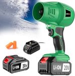 Muylux Electric Cordless Leaf Blower Handheld Leaf Blower 1 X 4.0Ah Battery and Charger Included, Lightweight Leaf Blowers for Patio Cleaning, Lawn Care, Blowing Leaves and Dust, Green