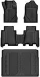 Floor Mats & Cargo Mat Fit for Ford Bronco 4 Door 2025 2024-2021, All Weather Custom Fit Bronco Floor Liners 1st & 2nd Row Liner TPE Car Mats Accessories (Not for 2 Door & Sport), Black