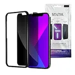 Statik Private Purple Privacy Screen Protector for iPhone - Full Coverage Tinted and Blackout Tempered Glass Screen Protector – Impact Resistant and 3D Touch Compatible for iPhone 13 Pro