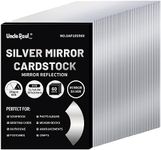 A4 Silver Mirror Card Paper, 60 Sheets, 250gsm / 92lb Metallic Reflective Paper for Crafts, DIY Projects, Birthday Party Decoration, UAP19SR60