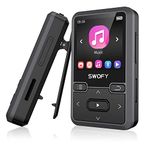 32GB Clip MP3 Player Bluetooth 5.0, Portable Wearable Sports Music Player, Ultra Light Hi-Fi Lossless Sound Quality MP3 Player for Kids, FM Radio Support, Pedometer, Max 128GB (Black)