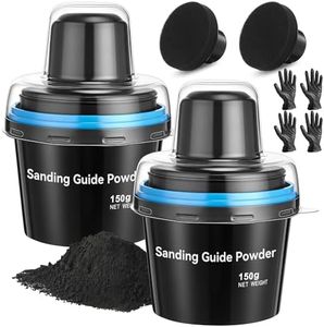 Dunkive 2 Pack 5.3 oz(150g) Black Dry Guide Coat Powder for Guide Coat Auto Body Sanding, Highlights Scratches & Low Spots, Works for Wet & Dry Sanding (Includes Clear Lid, Nitrile Gloves)