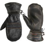 WELLS LAMONT Men's Black HydraHyde Leather Winter Mittens, Waterproof Insert, Extra Large (Wells Lamont 7668K)