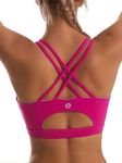 Sports Bras for Women,Padded Pink S