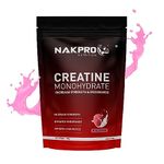NAKPRO Micronised Creatine Monohydrate Powder (400g, Lychee) | 3g Creatine/Serving | Trustified Certified for Accuracy & Purity | Rapid Absorption Pre/Post Workout Supplement for Muscle Repair & Recovery | Supports Athletic Performance