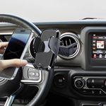 Car Cell Phone Mount Compatible with Jeep Wrangler (2007-2024) /JL JK 4XE Gladiator (2020-2024) /Rubicon Sahara JKU Sport S Mojave X Accessories Circular Air Vents Cellphone Phone Holder jeep wrangler