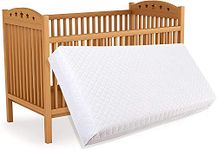 Hangu Travel Cot Mattress - 95 x 65 x 7.5 cm Baby Toddler Bed Extra Thick Foam Fits Crib Cots - Breathable & Non-Allergenic Removable Machine Washable Cover Protector & Dust Mite Bedding