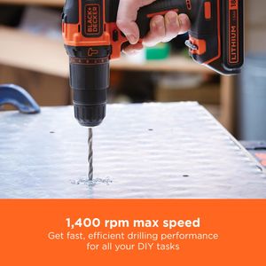 BLACK+DECKER 18V Hammer Drill – Cordless Power Tool