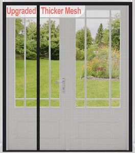 Reversible Left Right Side Opening Wide Magnetic Screen Door for Sliding & French Doors,Heavy Duty Thicker Fiberglass Mesh Bug Door Screen Magnetic Closure,Screen 74.8" x 81",Fits Door to 72"x80"