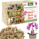 Riare 1kg Dried Forest Moss Natural Long Fibered Sphagnum Orchid Moss Potting Mix for Potted Plants Carnivorous Plants Moss Orchid Potting Mix (1kg)