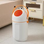 TINSY Hyginest Diaper Disposal Pail | 2 Step Disposal System | Compatible with Standard Trash Bags | Kids Diaper Dustbin | Odour Seal Lid | Orange & White