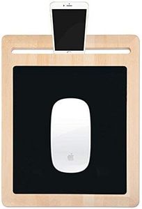 Eco-Friendly Cool Mouse Pad Mat with Phone & Tablet Stand ✮ Anti-Slip & Wrist Comfortable ✮ Wooden Bamboo Beautiful Novelty Mouse Pad Gaming Mat for Computers Gel Mobile Tray with Phone & iPad Holder