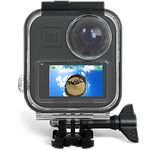 FitStill Waterproof Case for Go Pro Max Action Camera, Underwater Diving Protective Shell 45M/147FT with Touchscreen Bracket Accessories