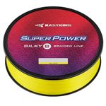 KastKing Superpower Silky8 Braided Fishing Line, Yellow, 8 Strand, 50LB, 500Yds