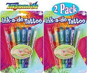 Toysmith Ink-a-Do Shimmery Tattoo Pens Bundle - 2 Pack