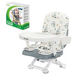 UBRAVOO Portable High Chair 6 Months Plus, Lightweight Baby Booster Seat with Removable Tray, Easy Clean Folding Booster Chair for Babies Toddlers, ACE1013 (Wisdom of The Owl)