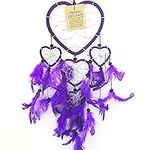 Purple Heart Dream Catcher Beautiful Home Decor & Kids Room Wall Hanging Gift Idea Party Bag Filler Item Catch All Those Bad Dreams No More Sleepless Nights