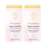 Strawberry Scented Lip Balm 2 Pack 
