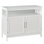 HOMCOM Kitchen Sideboard, Buffet Cabinet, Wooden Storage Console Table with 2-Level Cabinet and Open Shelf, White