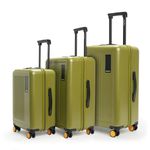 Mokobara The Transit Luggage Poly-Carbonate Hard Sided 8 Silent Ninja Wheels (So Matcha, Set of 3)