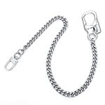 Ahiller Biker Wallet Chain, Heavy Duty Pocket Chain with Carabiner Clip, Men Chains for Key, Jean, Pant, Purse and Handbag (BKL-silver,1p)