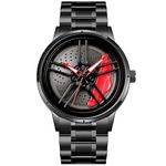 IMPERIOUS Men's Watch New Wheels Rolling Analog Stainless Steel || Quartz Movement|| Water Resistant Wristwatch - Red