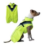 DOGOPAL Dog Raincoat - Waterproof, Lightweight Jacket for Small, Medium, and Large Dogs with High Visibility Reflective Straps and Harness Hole (Yellow, XL)