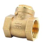 LANTRO JS BSP 1-1/4" Check Valve Swing Check Valve, DN32 Horizontal Brass Non-Return Check Valve Backflow Prevention, 232PSI