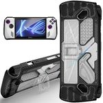 Case for Rog Ally, Rog Ally Game Console Protector, Anti-Scratch TPU Cover with Folding Kickstand, Transparent PC + TPU Case, Non-Slip Protective Case Skin Cover Handheld Cover, Not Include Rog Ally