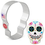 Ann Clark Cookie Cutters Day of The Dead Dia de Los Muertos Skull Cookie Cutter, 8.9 cm