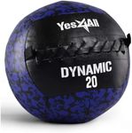 Yes4All B42T 9 kg Dynamic Wall Ball/Soft Medicine Ball, Wall Med Ball for Full Body Workout and Strength Exercise, Camuflaje azul marino