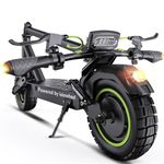 isinwheel Electric Scooter,1000W Motor Electric Scooter Adult, 60KM Long Range, 45KM/H Top Speed, 10" Off-Road Tires, Dual Shock Absorbers Foldable E Scooter for Adults, Max Load 330LBS